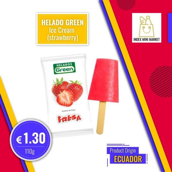 Strawberry Ice Cream-Helado Green