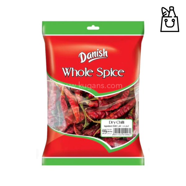 Chillies whole red(long) danish