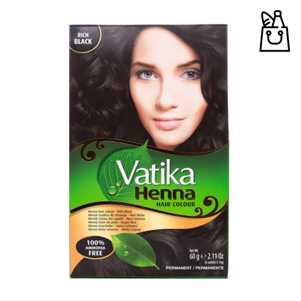 Mehndi Powder Vatika Rich Black 60g