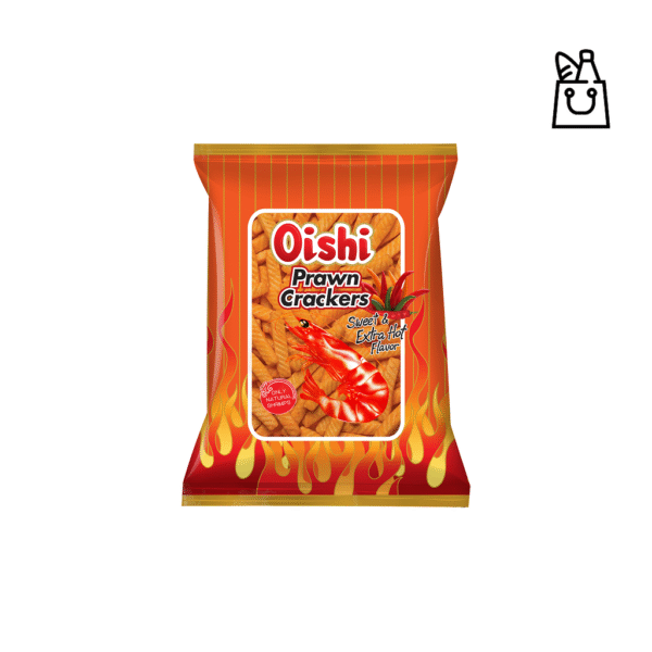 OISHI Prawn Crackers Sweet & Extra Hot Flavor 90g